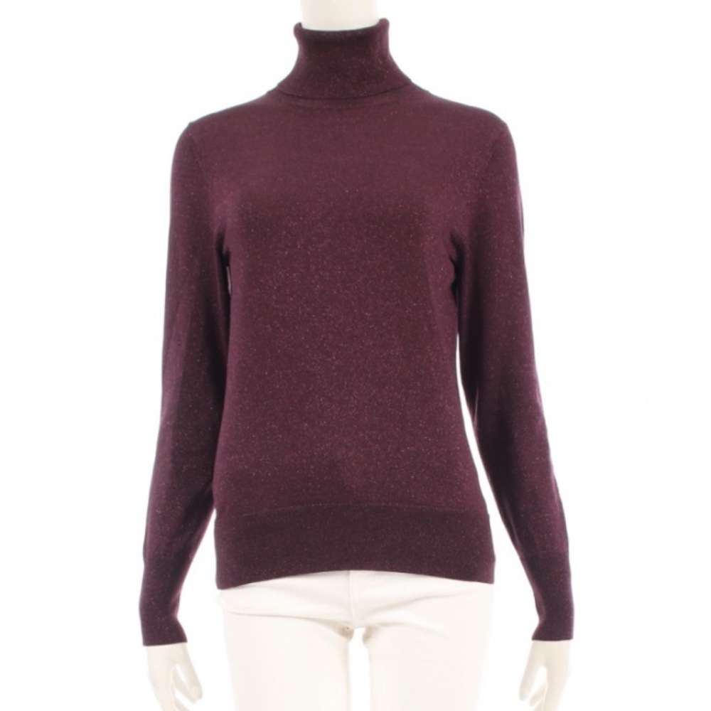 Kate spade metallic ribbed turtleneck